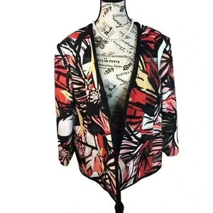 Kasper Women's Floral Blazer - Red, Black, White